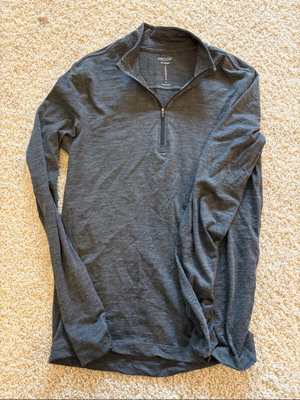 Proof Quarter-Zip Pullover in Charcoal Gray